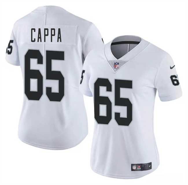 Womens Las Vegas Raiders #65 Alex Cappa White 2025 Vapor Stitched Jersey Dzhi->las vegas raiders->NFL Jersey